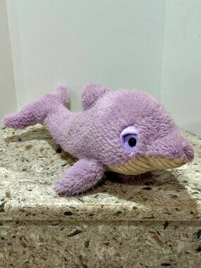 The Petting Zoo Purple Dolphin Plush Porpoise 18 Inch Soft Stuffed Sea Animal